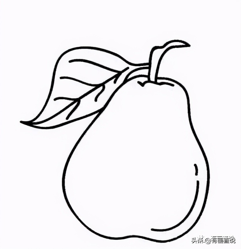 儿童画简笔画临摹素材52张：水果系列画法，收藏备用，在家学画画