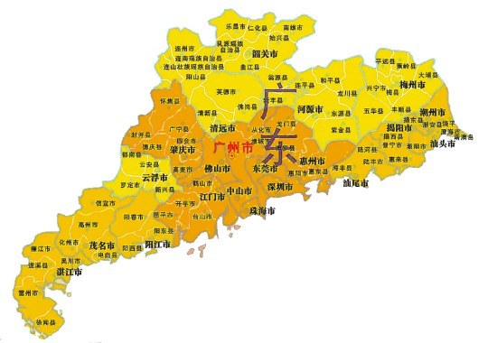 广东各市行政区划,包含区,县有哪些?