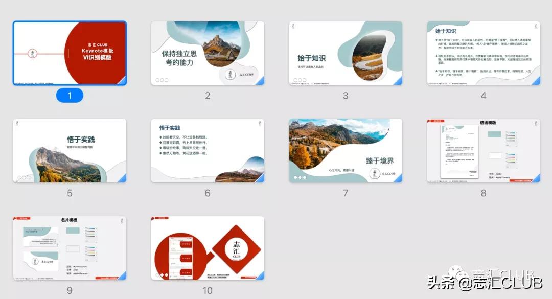 Keynote模板-VI识别模板