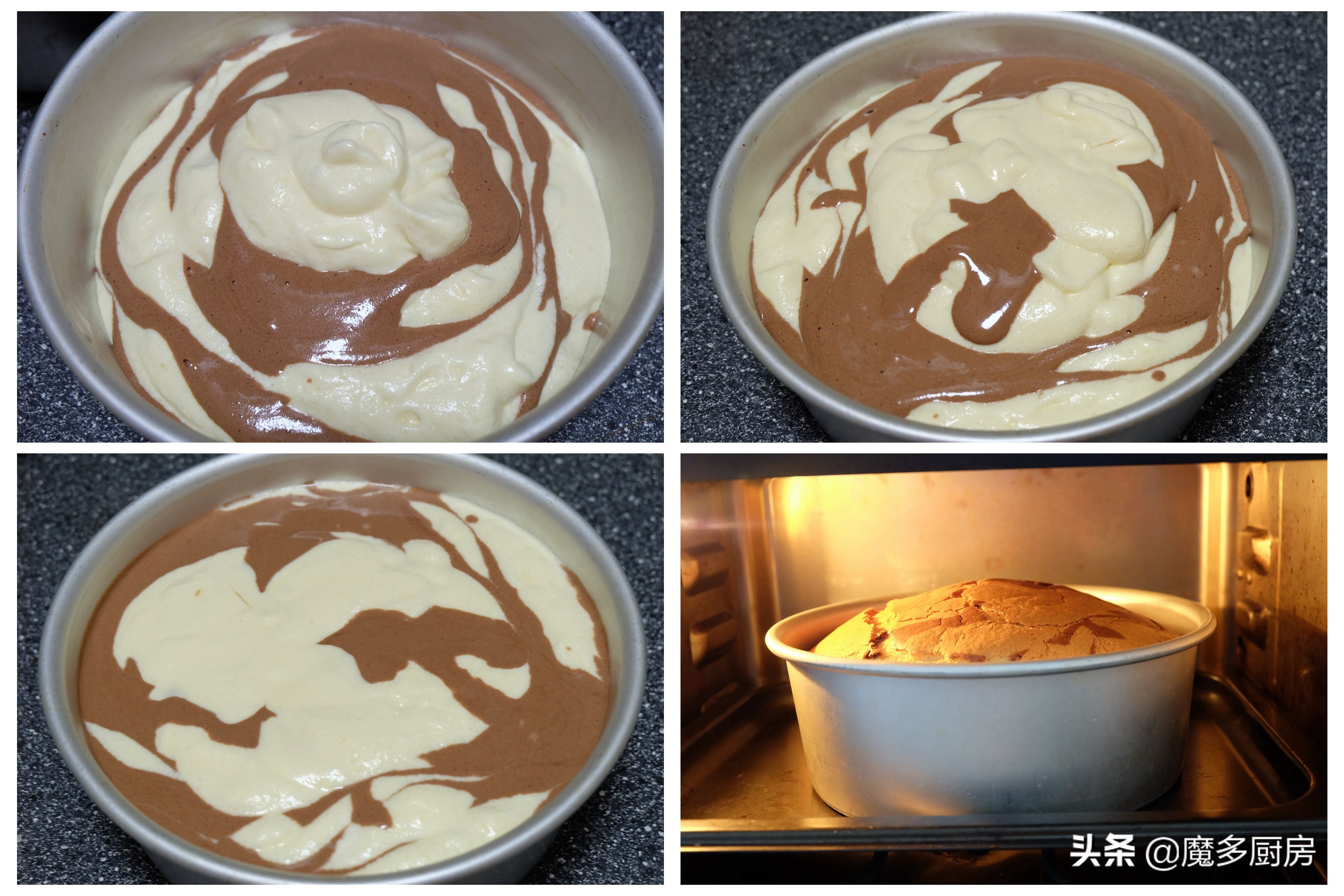 这个蛋糕做法好，无油低糖配方简单实用，两种颜色好看又好吃