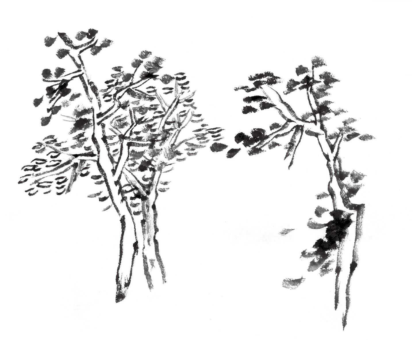 国画知识:水墨山水怎么画?分步骤图解教你画,快来临摹