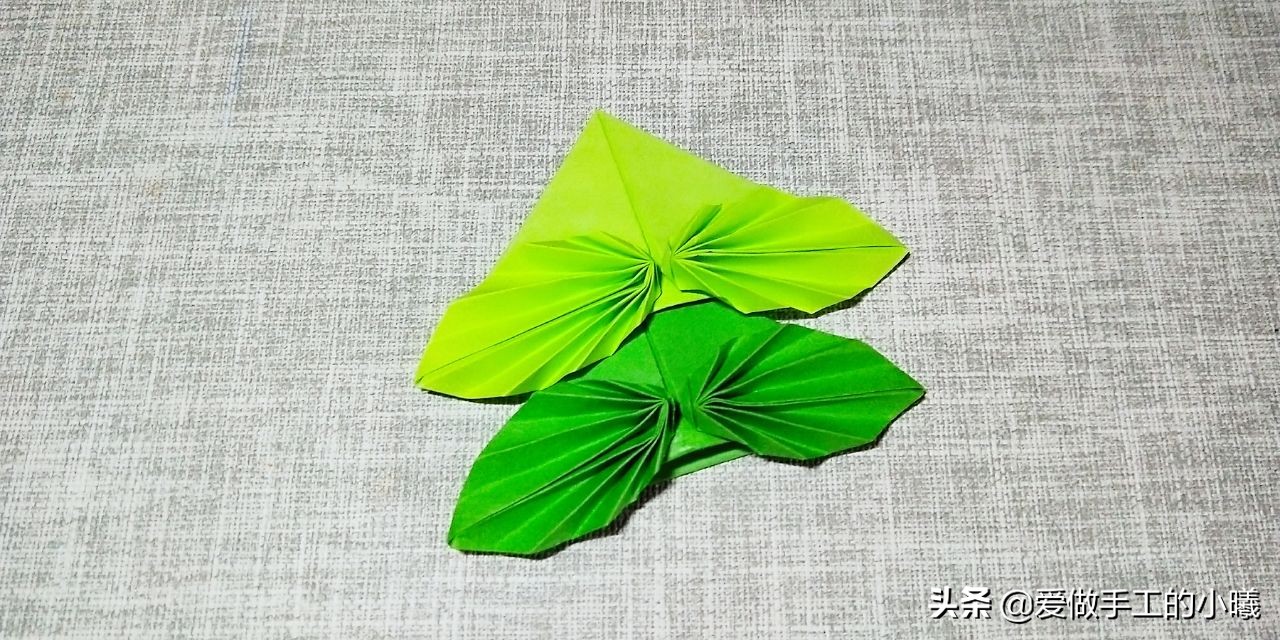 小清新树叶书签折纸，世界读书日专属教程，送给爱阅读的你