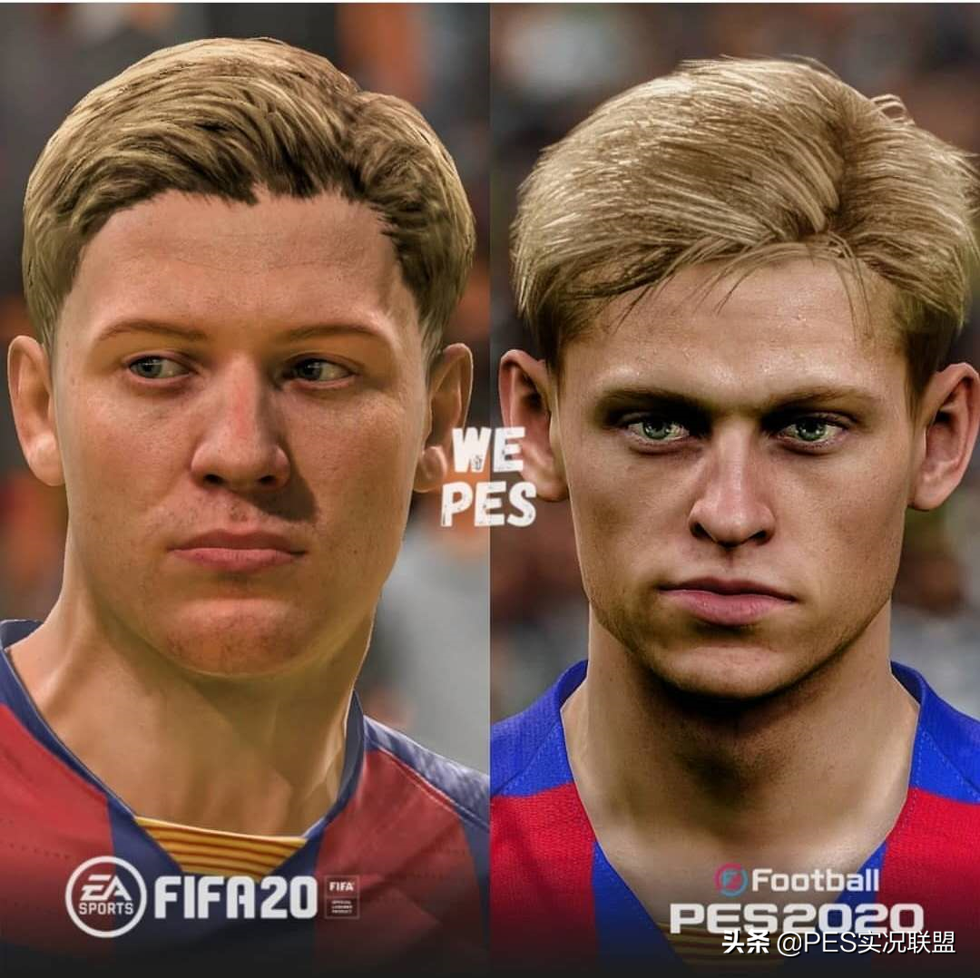 pes2018世界杯脸型补丁(「实况联盟」20赛季脸型对比！FIFA20是来搞笑的吗？)