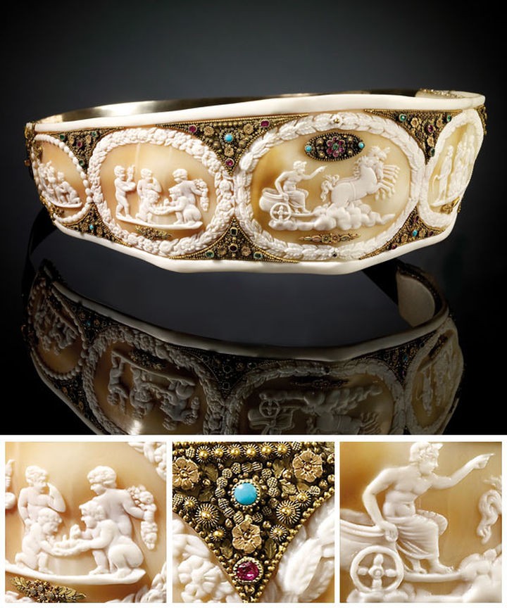 这种西方的珠宝首饰，成为欧洲贵族最爱，雕刻手艺达到千年的巅峰