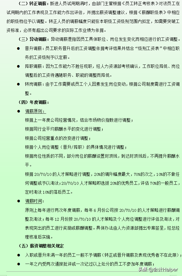最新公司薪酬管理制度，含各权重参数及表格，附工资管理系统