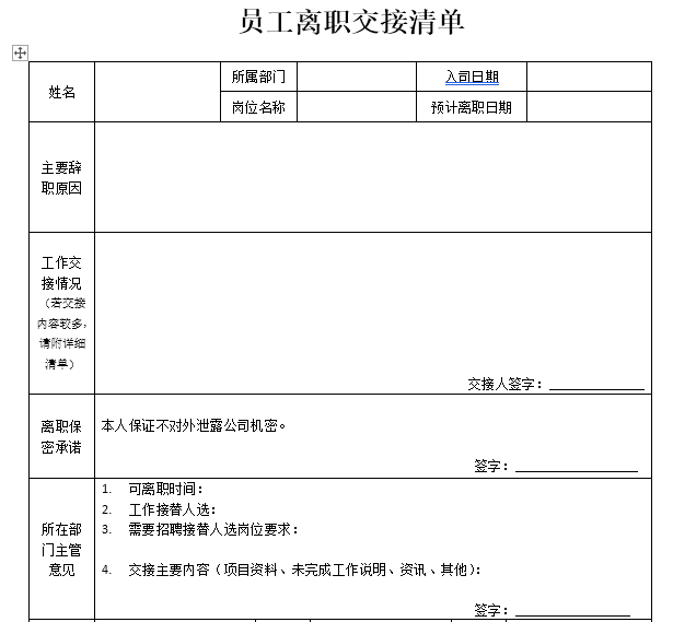 因此,只需要按照固定格式進行填寫即可,無須自己再寫一份辭職報告.