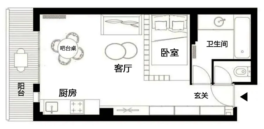 这3套单人小户型公寓，设计太巧妙！17㎡蜗居也能有办公空间
