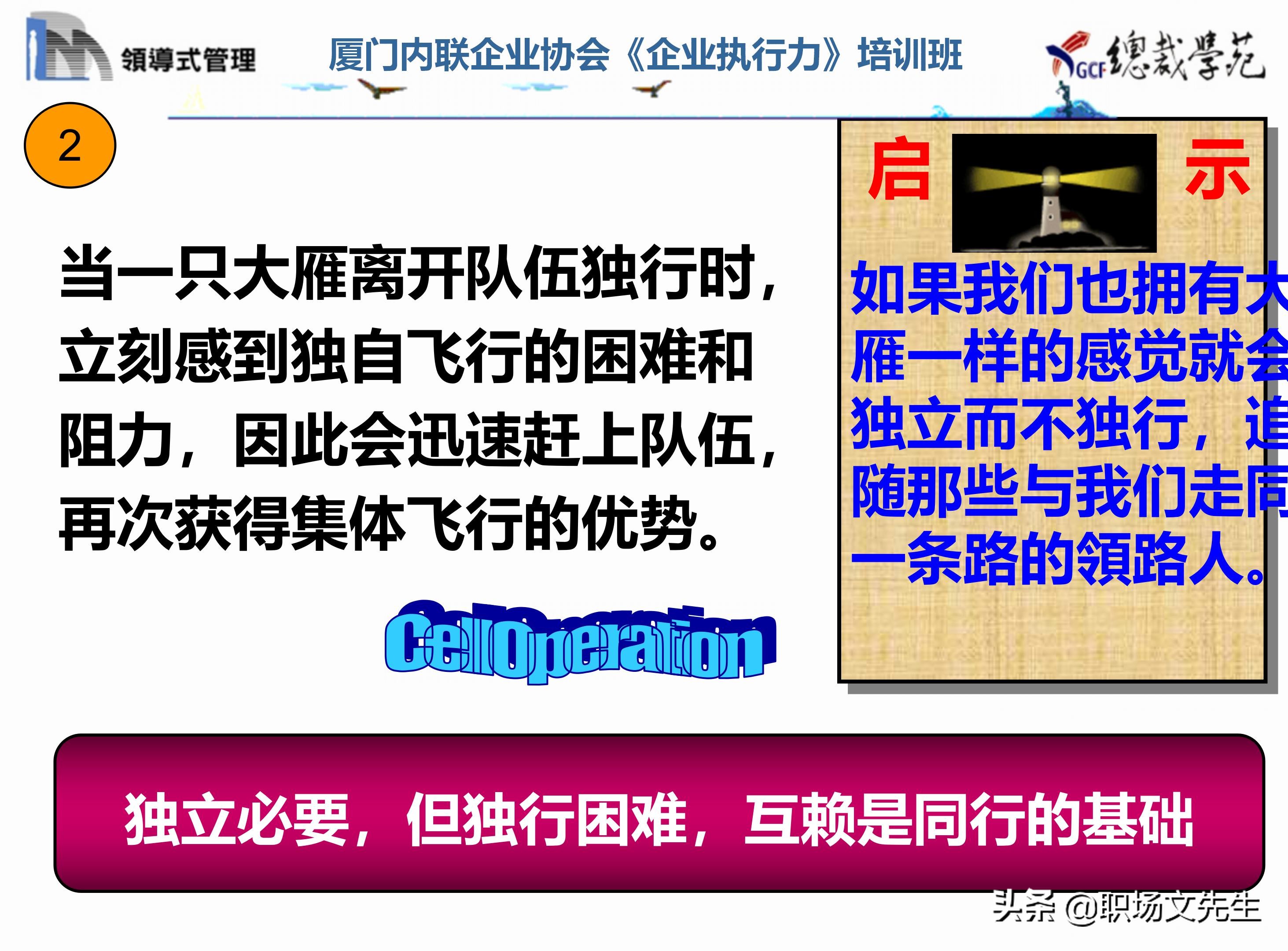 总裁班培训课件：80页实施领导式的管理，提升主管人员的执行力