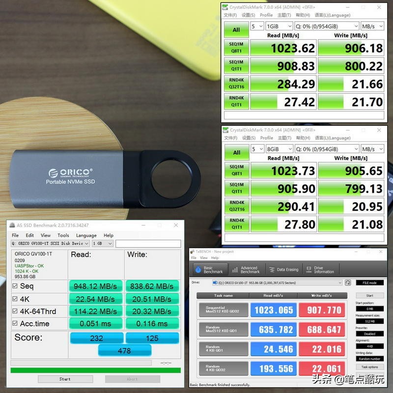 U盘拜拜啦，每秒940MB，ORICO GV100迷你移动固态硬盘体验
