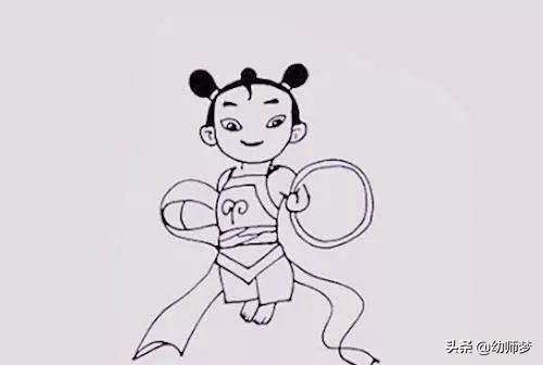 简笔画教程：哪吒！一步一步教你画哪吒