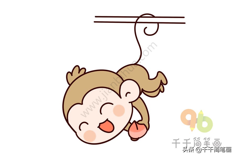 10种可爱的小猴子简笔画合集,分分钟被萌翻,一看就会画