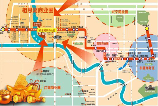 南宁十大热门商圈,你知道到多少?