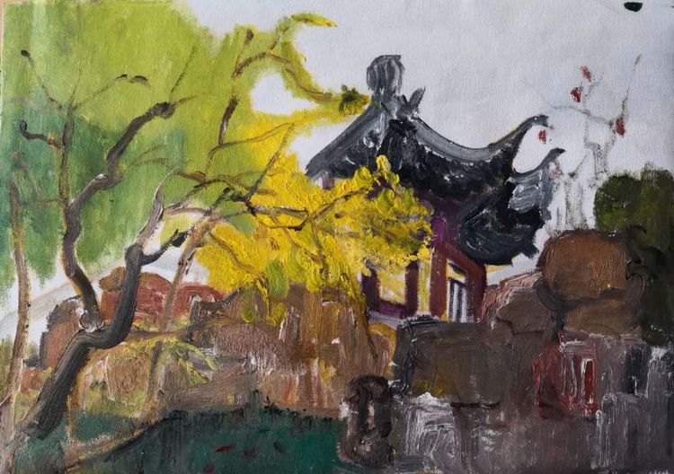 67岁实现儿时梦-常熟老年大学油画班首次开展