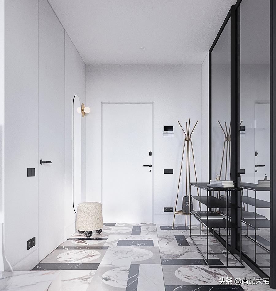 28岁女孩的38㎡公寓，既是家也是工作室，全屋大白墙宽敞大气