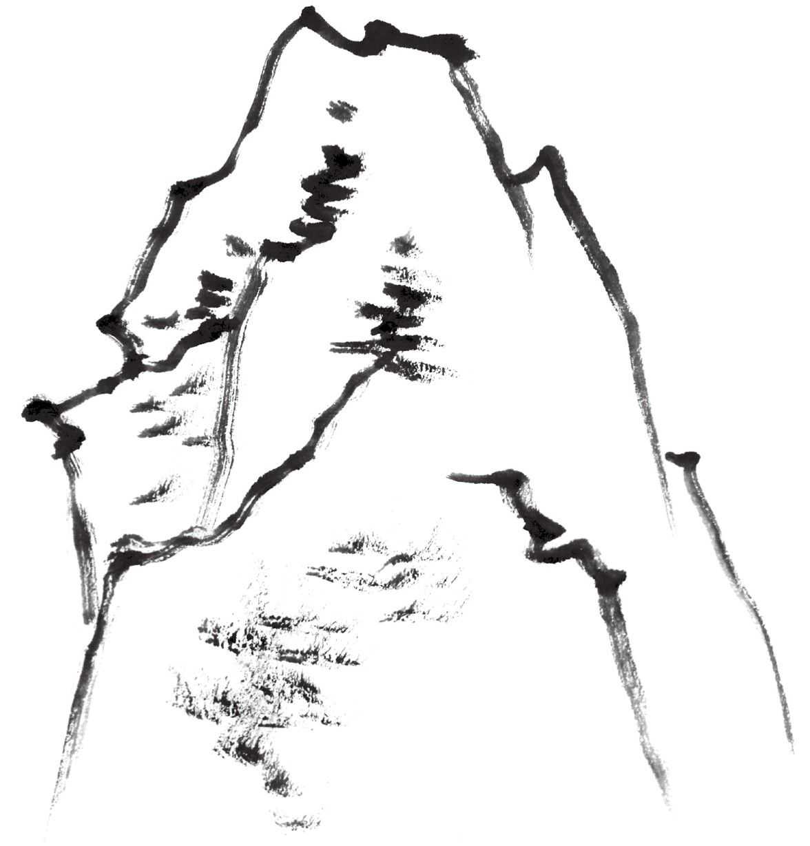 零基础国画教程:分步骤教你3种山的画法,简单易学,快来临摹