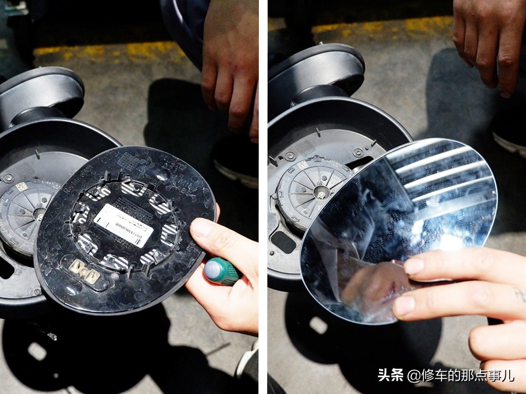 后视镜被划伤，根本不用换总成！换个外壳才百元，自己就能换