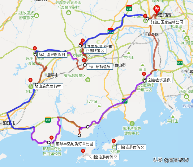 广东江门十大景点有哪些？自驾游玩如何安排行程路线？