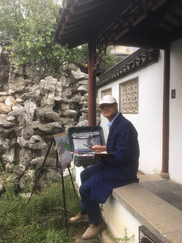 67岁实现儿时梦-常熟老年大学油画班首次开展