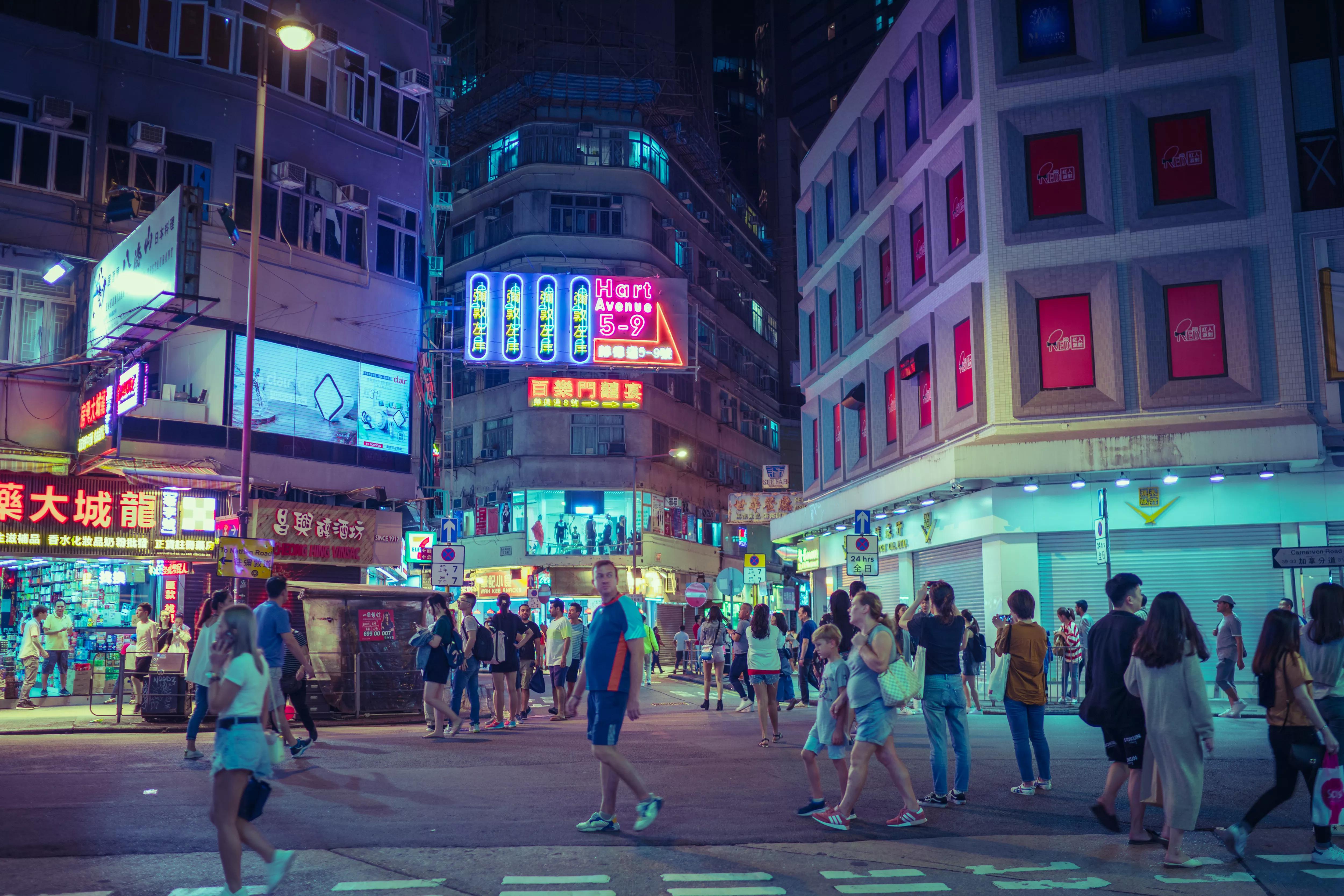 香港街头风景照图片