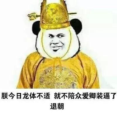 熊猫头斗图表情包合集｜朕今日龙体不适，就不陪众爱卿装X了，退朝