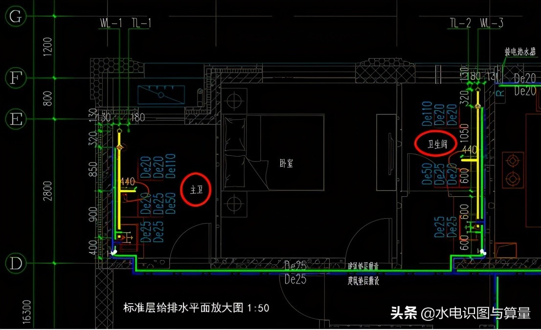 要想學會排水工程看圖紙,通常需按順序看4張圖紙,設計說明,平面佈置圖