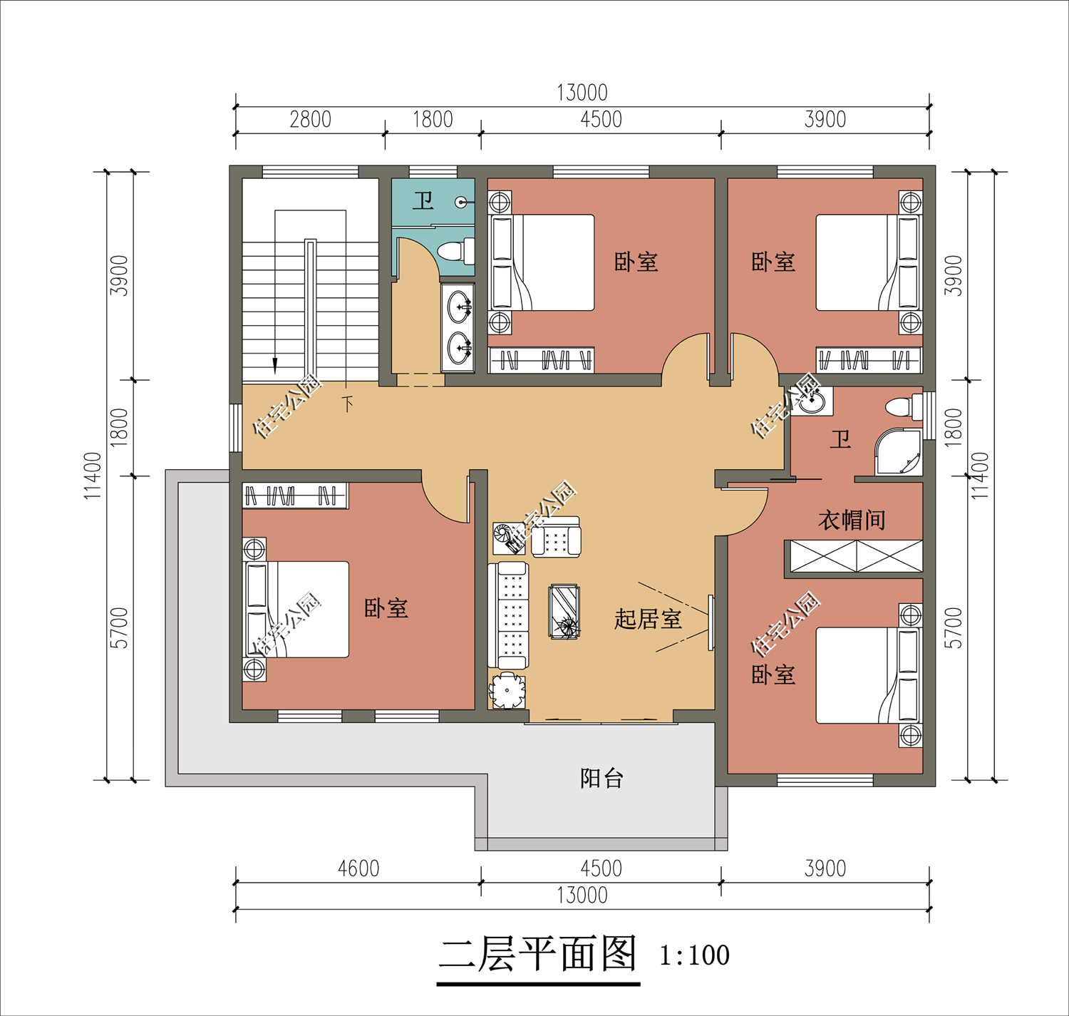 10套二层农村别墅图纸，第3套第4套建的人最多，最后一套造价20万