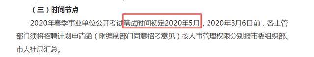 2020年福建莆田事业单位招聘考试定于5月