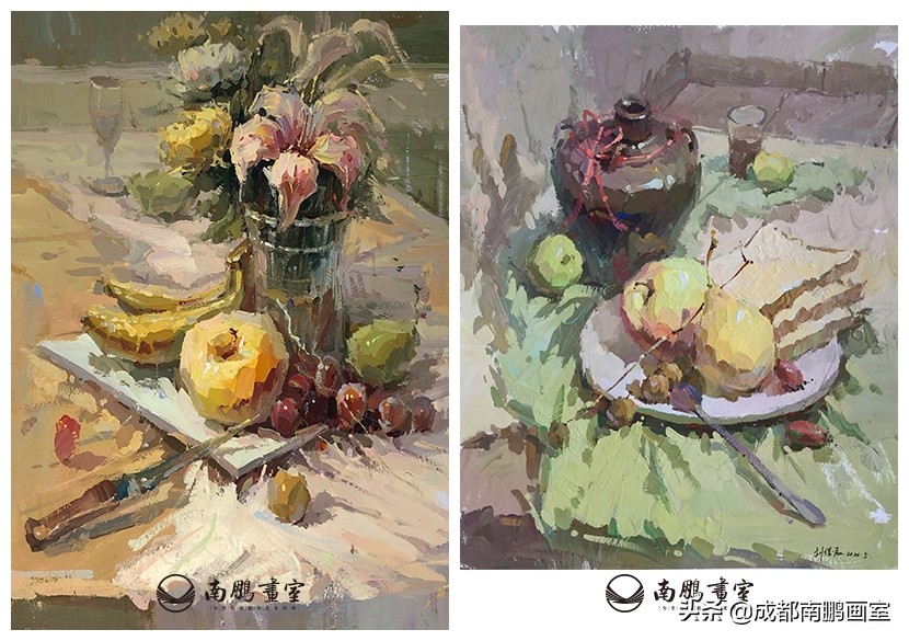 成都南鹏画室小讲堂：美术高考色彩静物万能调色大全