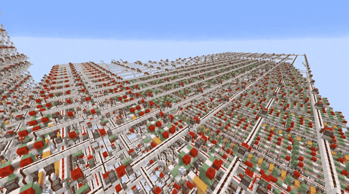 高二学生爆肝10个月！自学数电在《我的世界》打造理论最快计算器