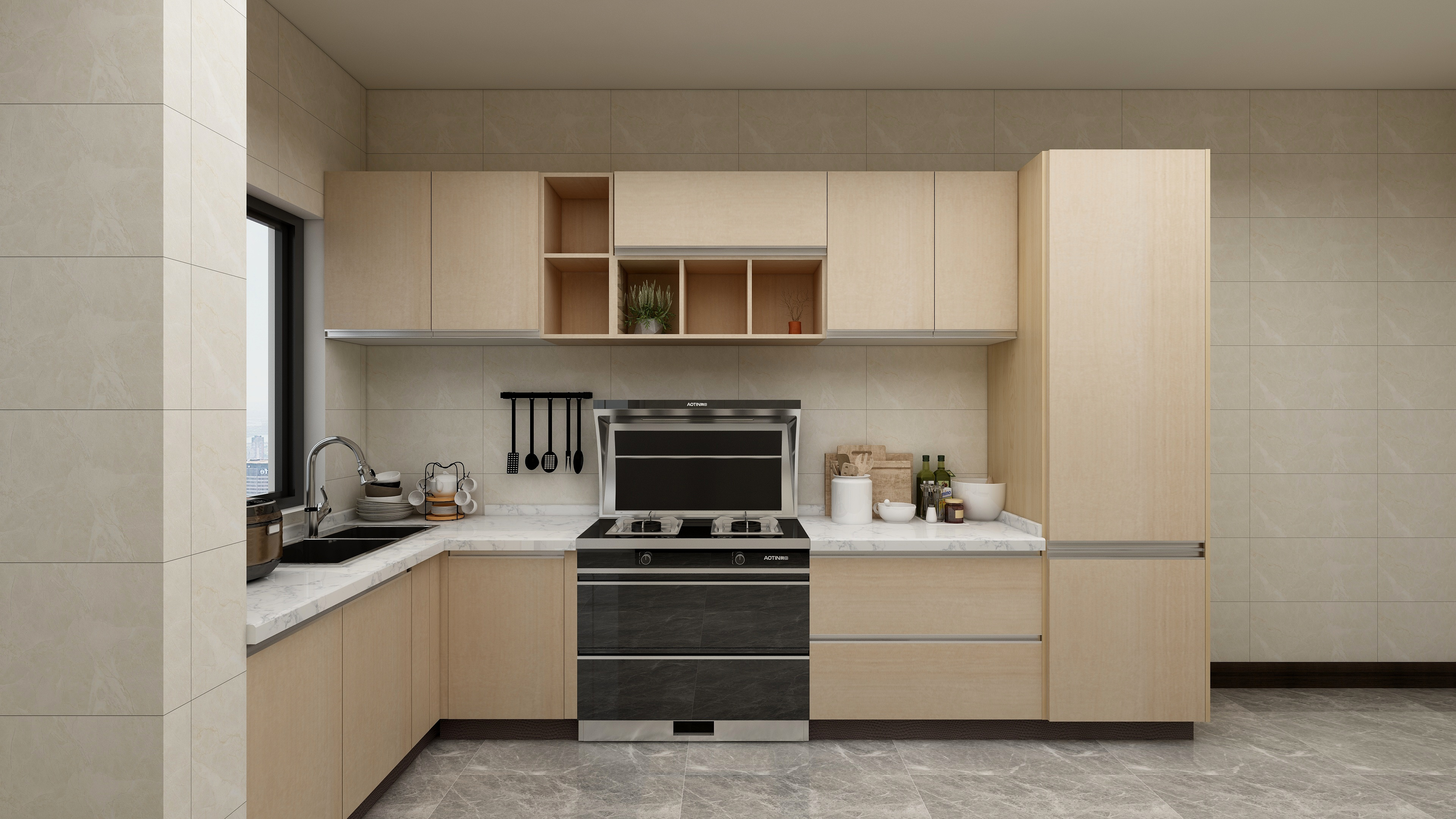 考虑再三,执拗不过对效果图的向往,购买了集成灶,在安装时才发现很多