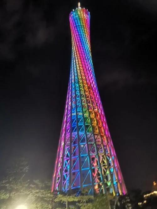 忆夜游珠江：灯火辉煌映水天，游船穿梭画中行