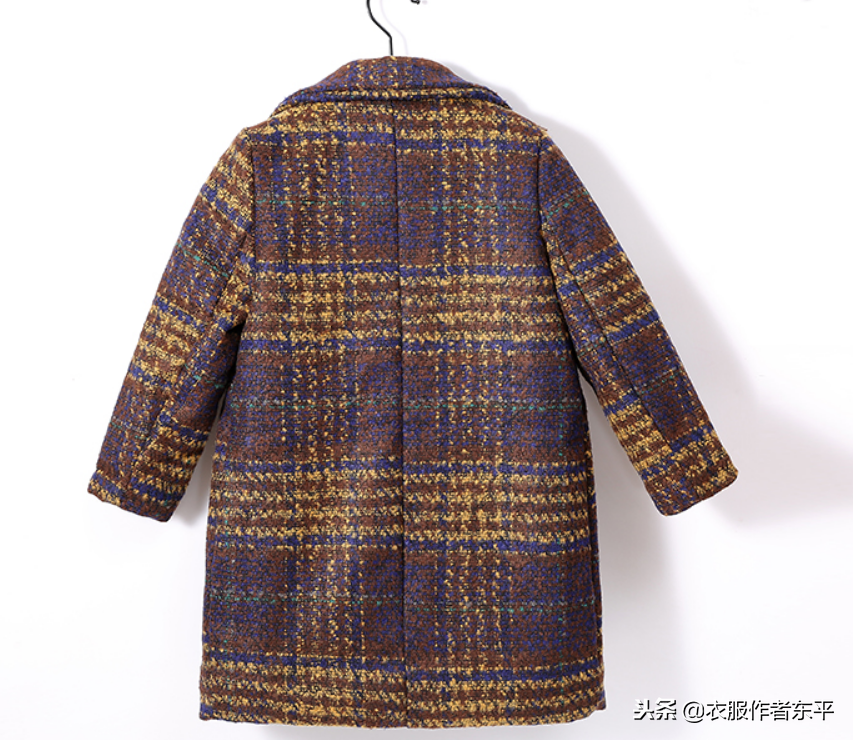 男童韩版呢子大衣，秋冬加厚款式，可直接加棉里布 附裁剪图