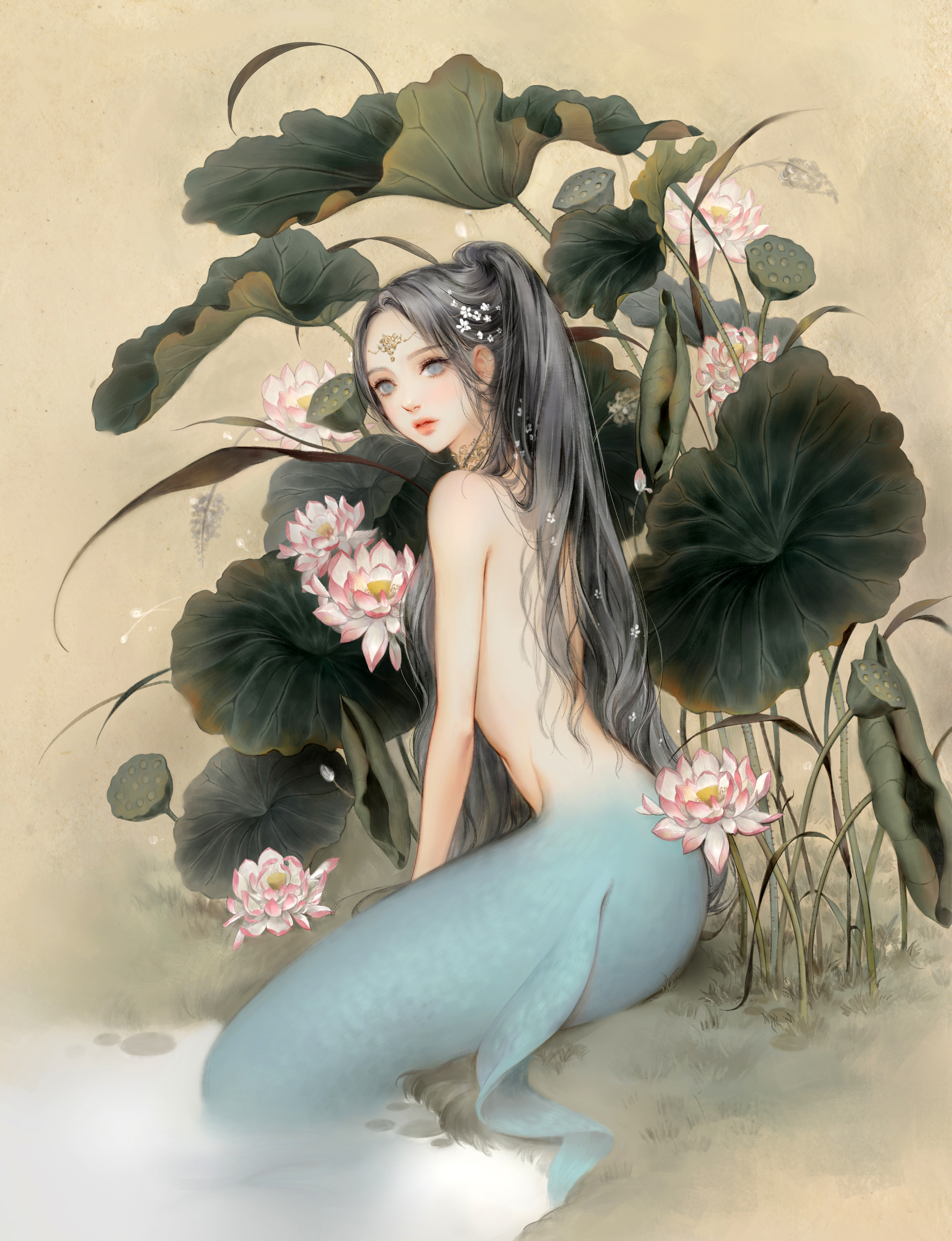 通透唯美的二次元美女，仙气扑面而来，充满梦幻华丽的马卡龙色彩