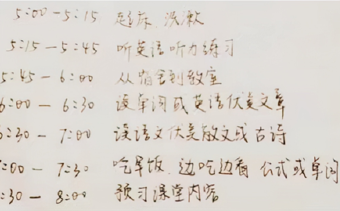 高考状元作息表走红，高效的时间管理很重要，值得家长学生借鉴