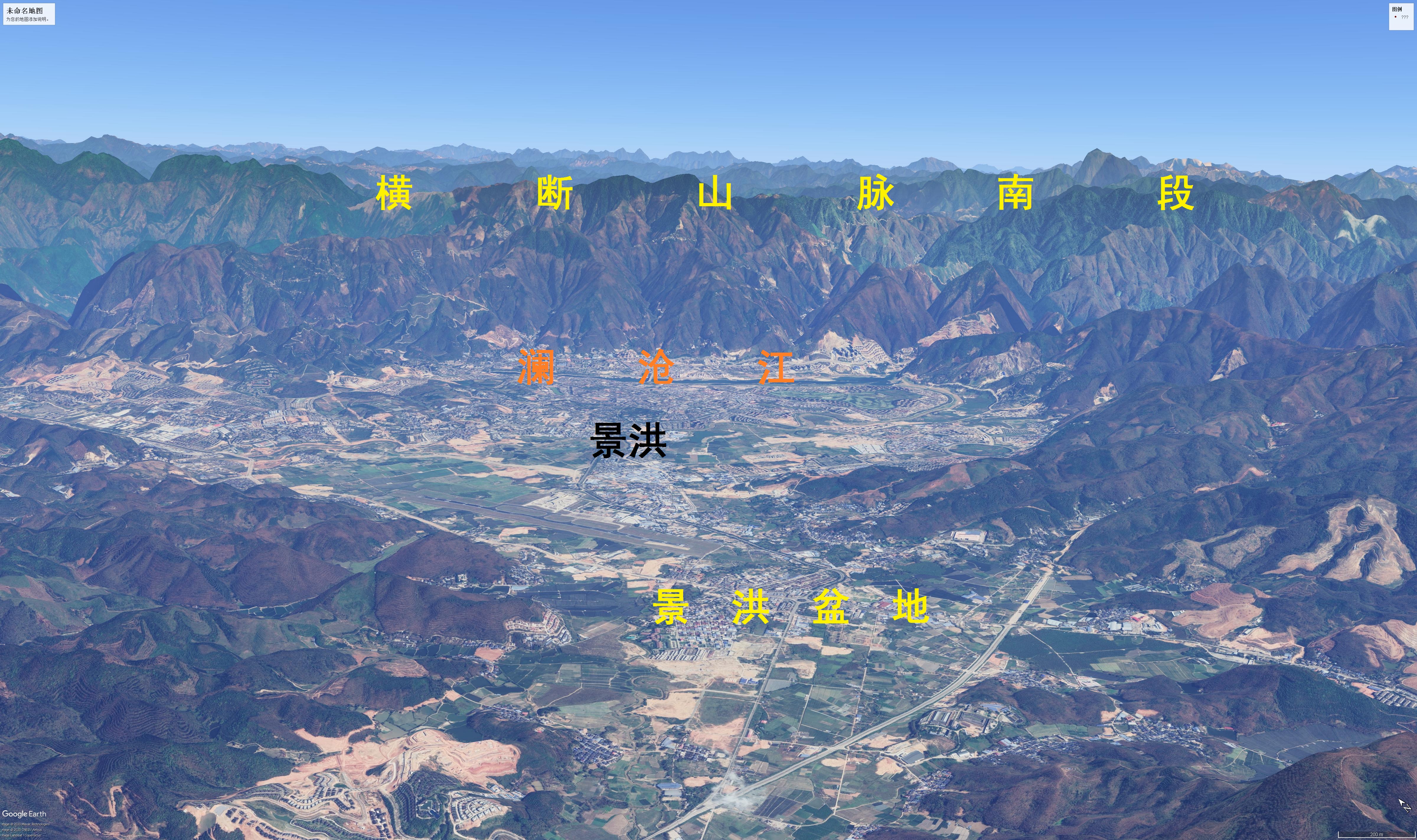 雲南省八大民族自治州簡易地形圖:大理,西雙版納,文山,芒市等