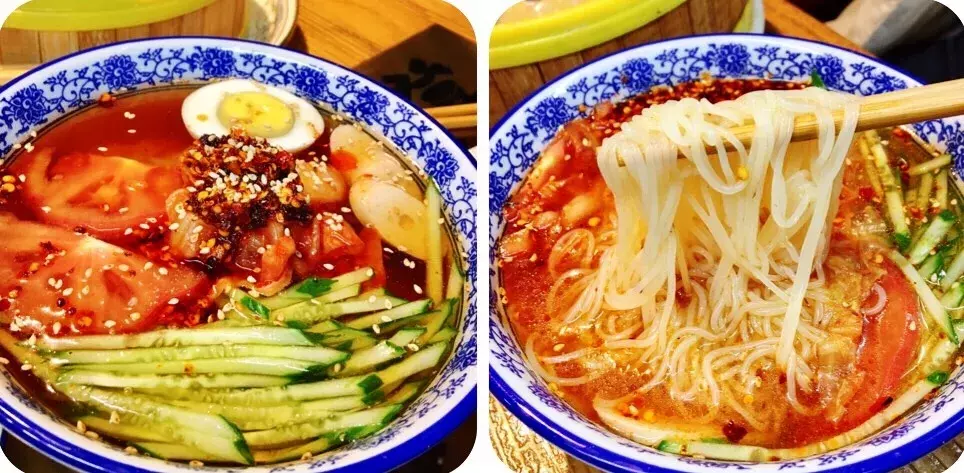 大猪蹄子9块9,一米长大刀鱼20块,10块钱一大盘子蘸酱菜随便夹