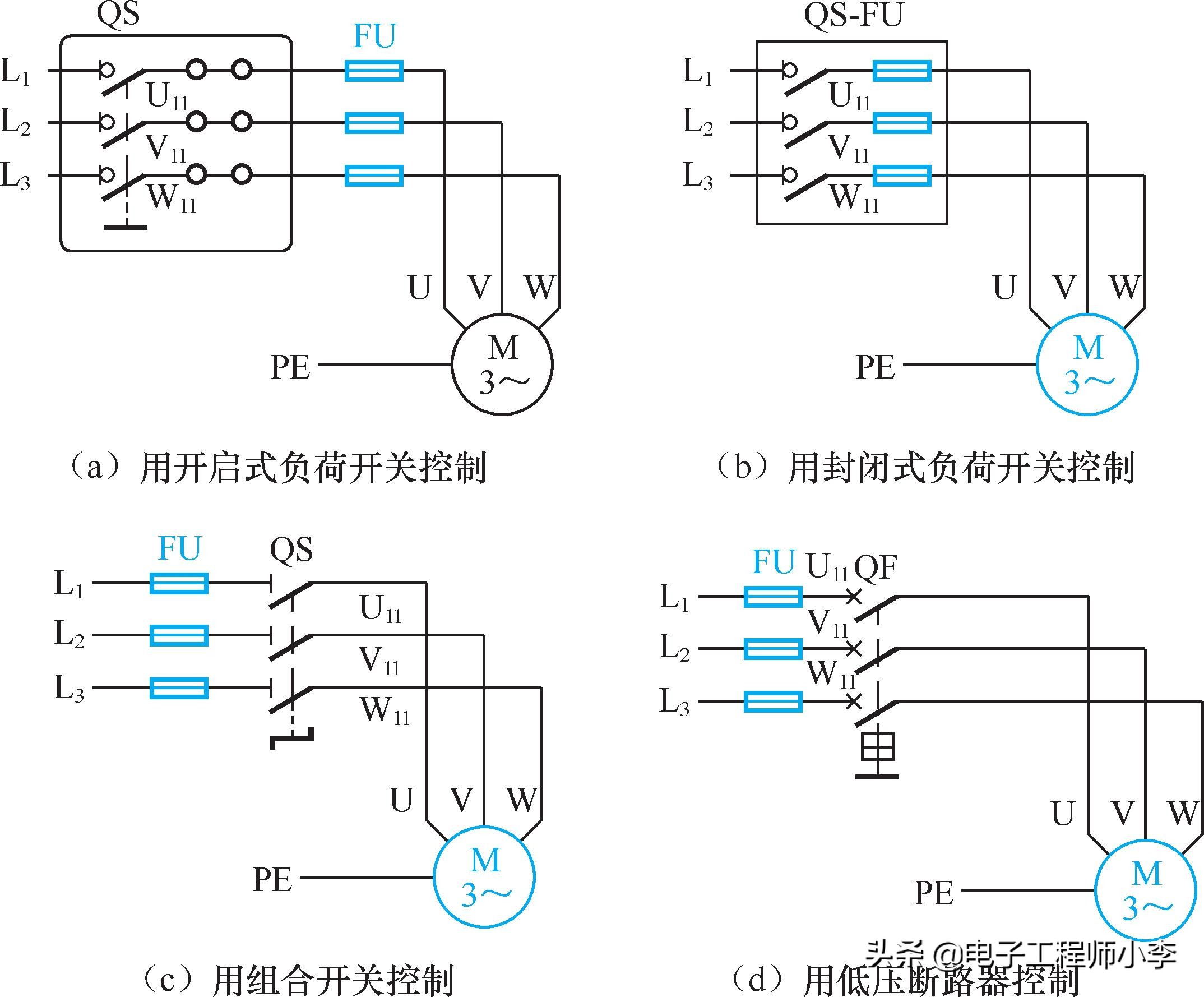 电动机启动停止电路图图片