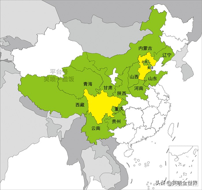 我国各省市“邻居”知多少，首都有2个，最多邻8个