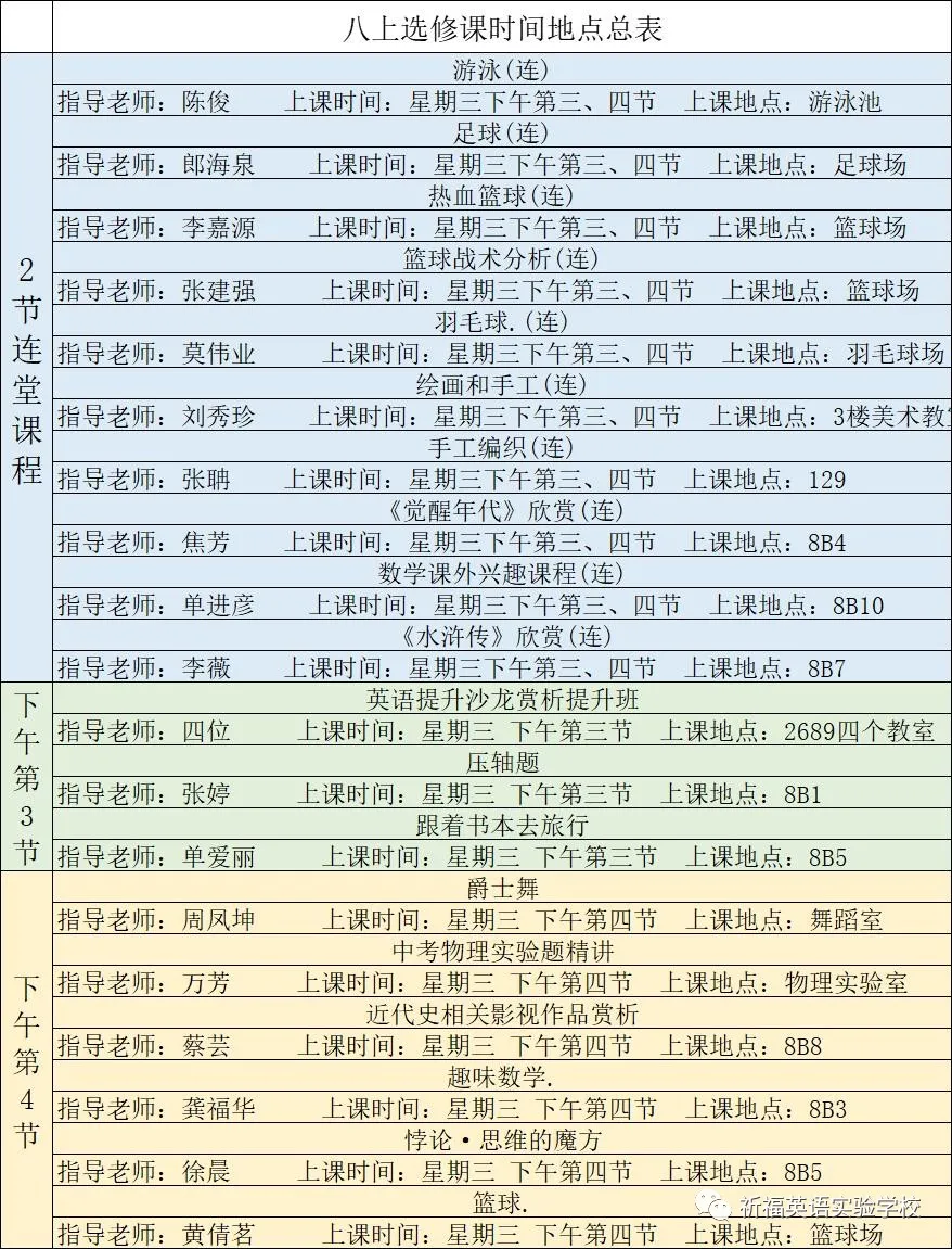 「祈福英语实验学校（中学）」缤纷选修，灿烂青春