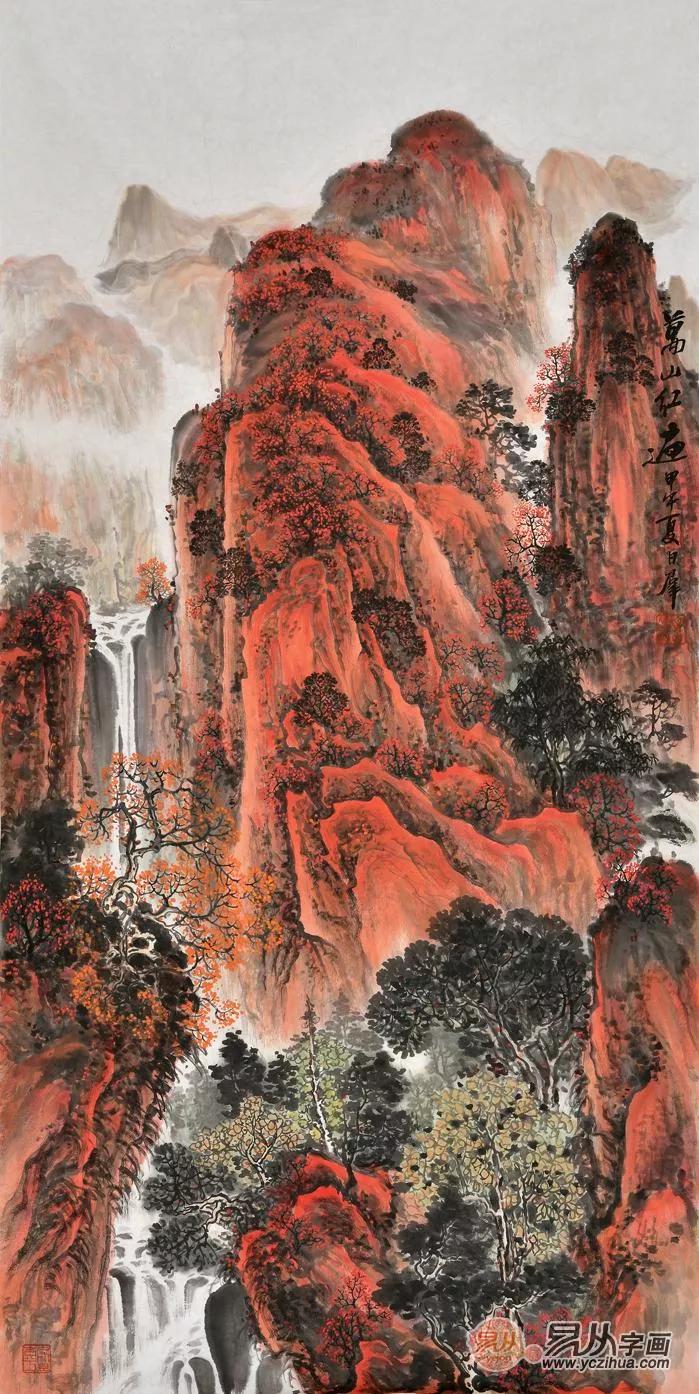 画名家排行榜)3现在山东的陈金言的山水画炒的很火,很出名的老画家