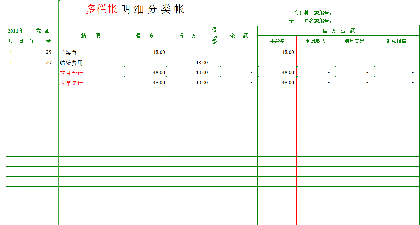 出纳常用表格模板！费用报销单、明细账！自动费用汇总统计！领取