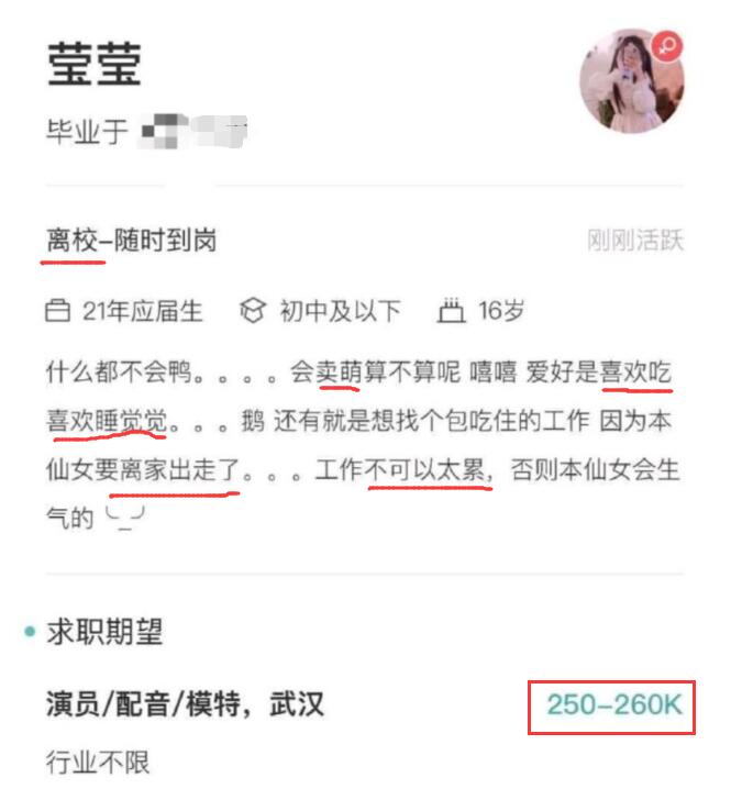 大学毕业生“花式简历”，除了“卖萌”啥也不会，工资要求260K？