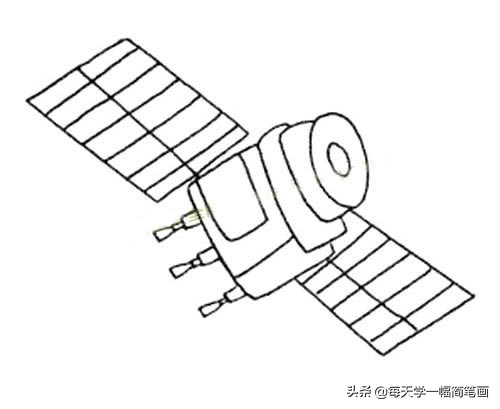 每天学一幅简笔画--人造卫星简笔画图片大全