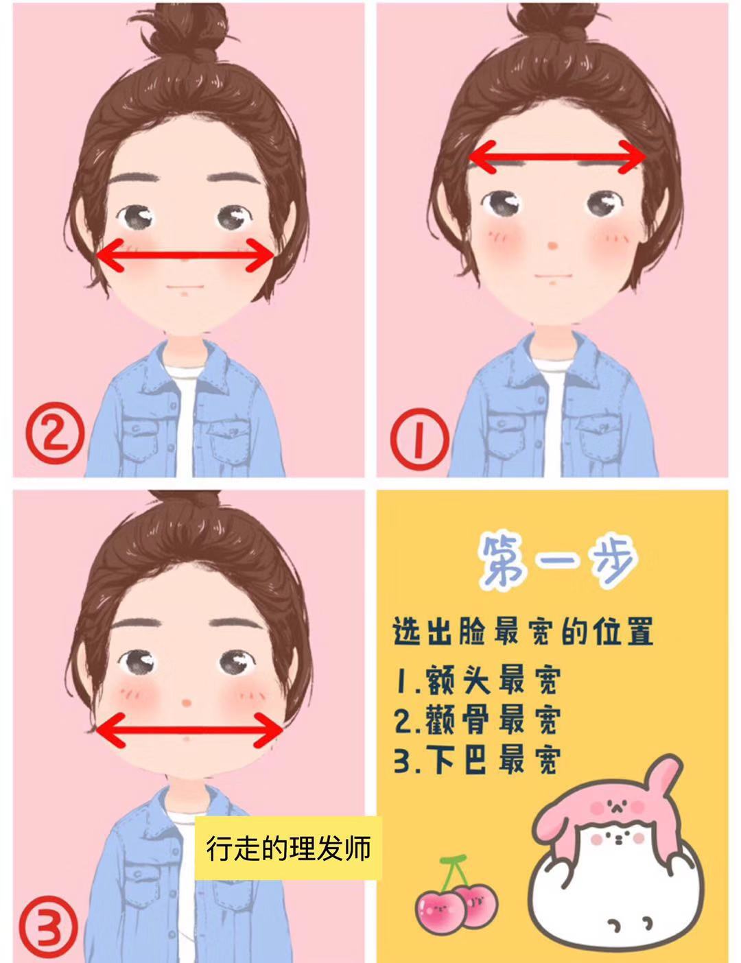 测试脸型前需要把头发全部扎起来,尽量让刘海和鬓角的头发都往后梳,让