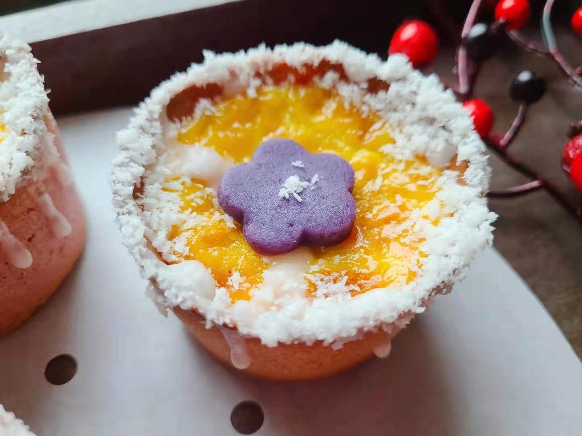 养胃吃它就对了！紫薯布丁蛋挞 一口三层内容 香甜又软糯 养颜还瘦身