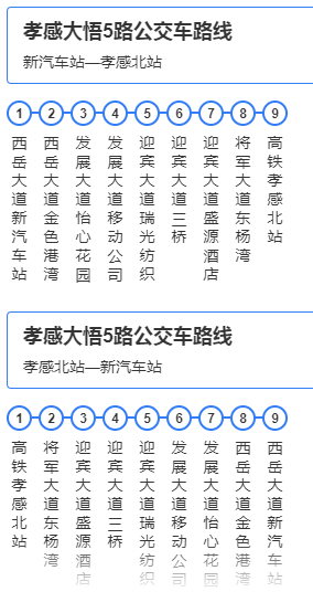 大悟县公交车路线图大全，快来收藏吧