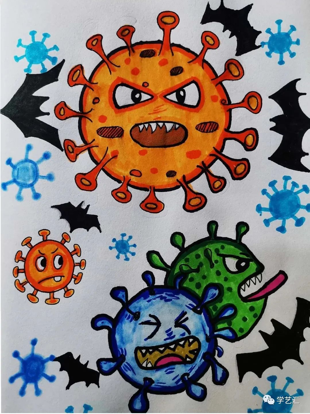 最新58张战胜新冠病毒,抗疫情手抄报 主题画!为孩子收藏