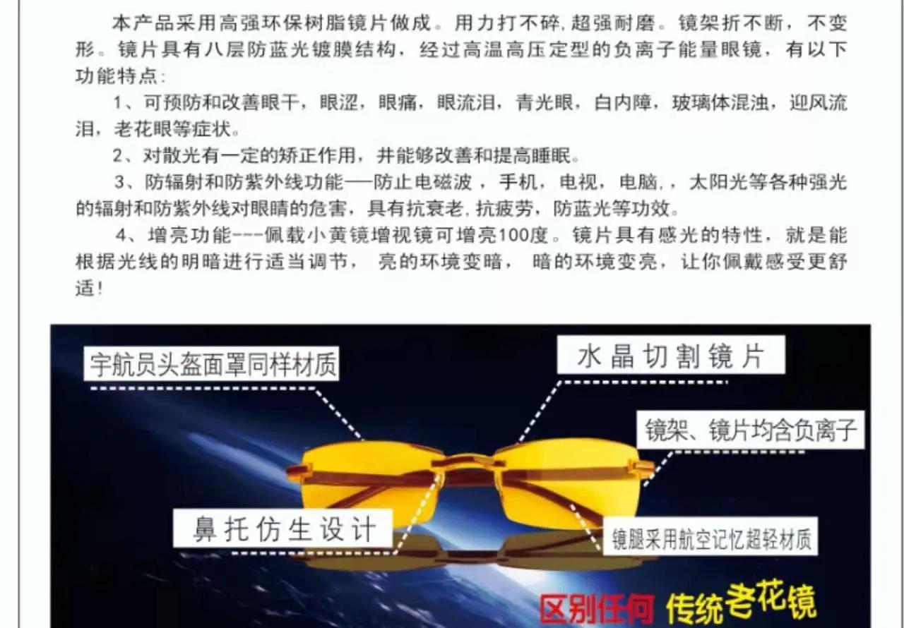 老花镜重大突破:抗损，变焦，增视护眼，智能科技小黄镜研发成功