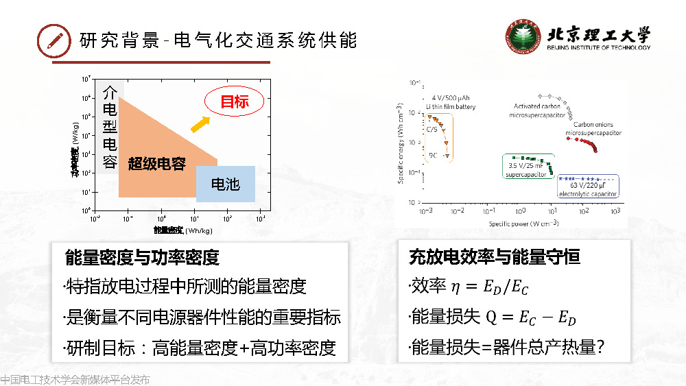 北京理工大学梅冰昂副研究员：超级电容器能量损失规律与单体优化