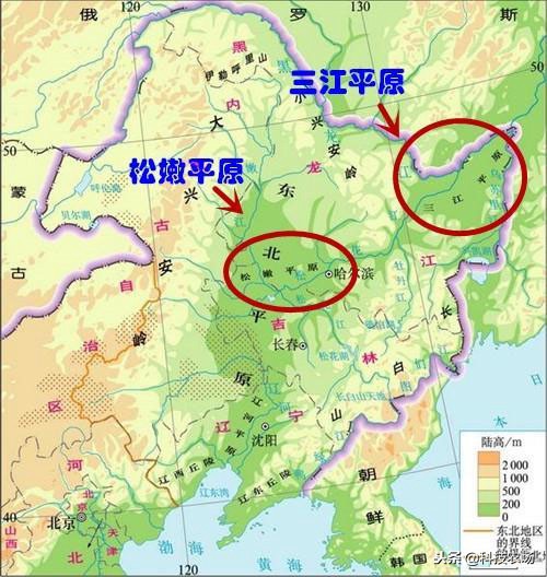 三江平原地理位置图片